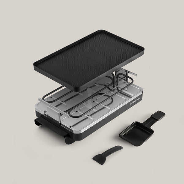 Classic Anthracite Cast Aluminum Raclette Party Grill