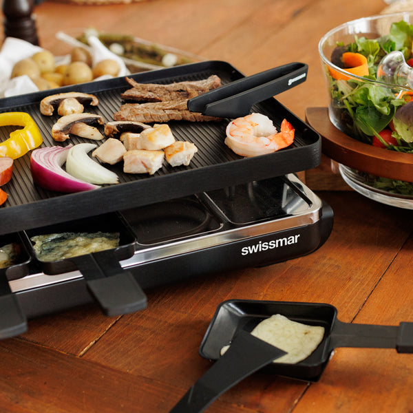 Classic Anthracite Cast Aluminum Raclette Party Grill