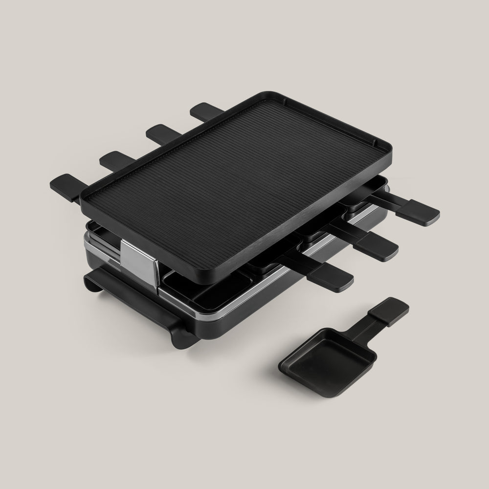 Classic Anthracite Cast Aluminum Raclette Party Grill