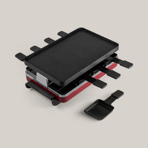 Classic Red Cast Aluminum Raclette Party Grill