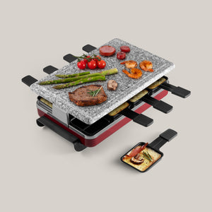 Classic Red Granite Stone Raclette Party Grill