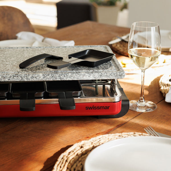 Classic Red Granite Stone Raclette Party Grill
