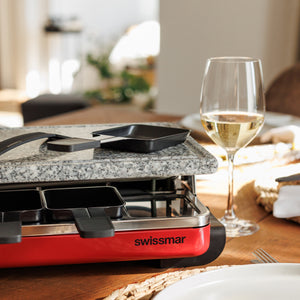 Classic Red Granite Stone Raclette Party Grill
