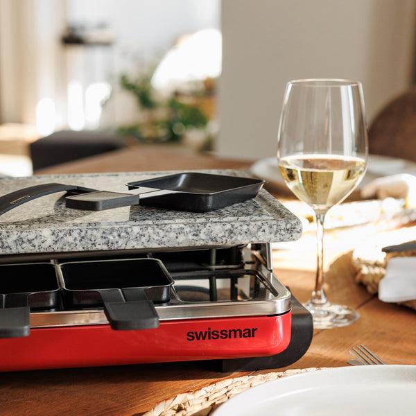 Classic Red Granite Stone Raclette Party Grill