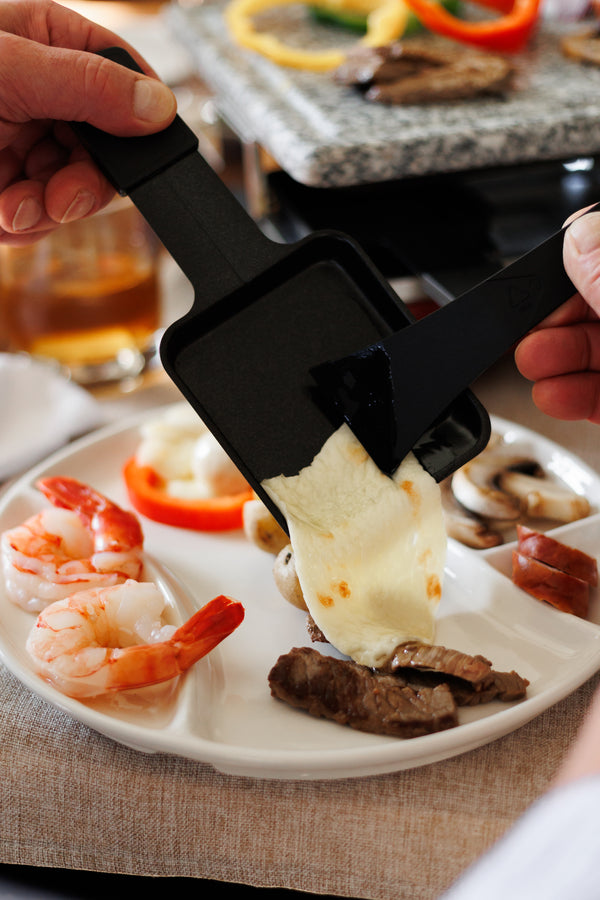 Classic Red Granite Stone Raclette Party Grill