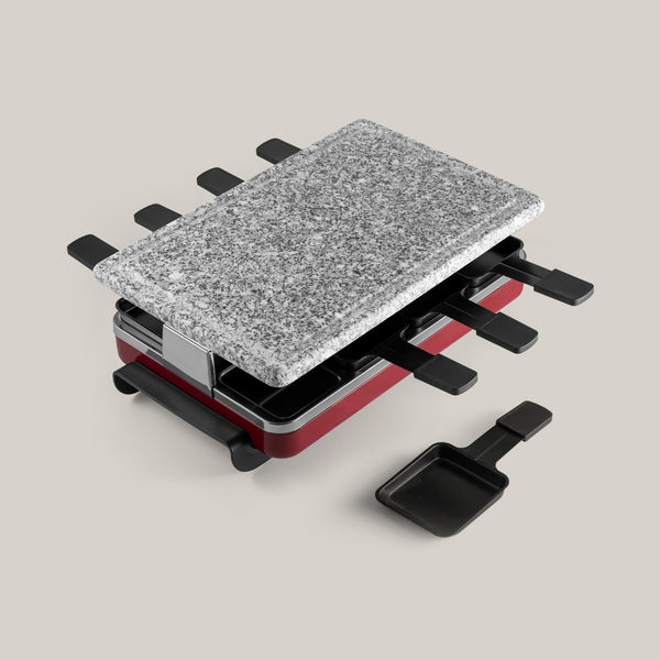 Classic Red Granite Stone Raclette Party Grill