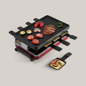 Classic Red Cast Iron Raclette Party Grill