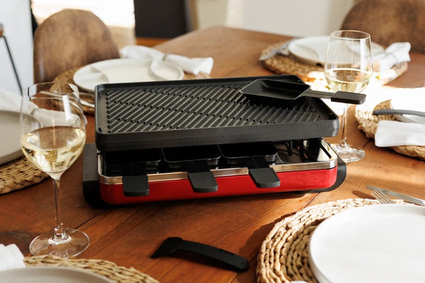 Classic Red Cast Iron Raclette Grill
