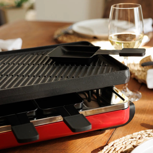 Classic Red Cast Iron Raclette Grill