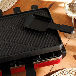 Classic Red Cast Iron Raclette Grill