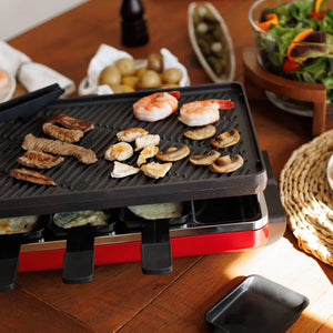 Classic Red Cast Iron Raclette Grill