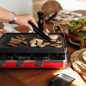 Classic Red Cast Iron Raclette Grill