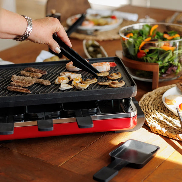 Classic Red Cast Iron Raclette Grill