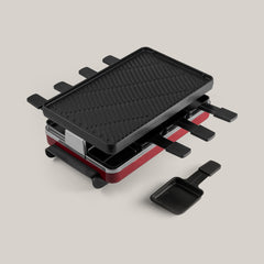 Classic Red Cast Iron Raclette Party Grill