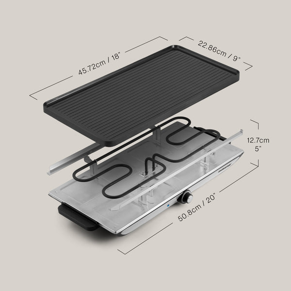 Geneva Non-Stick Cast-Aluminum Raclette Party Grill