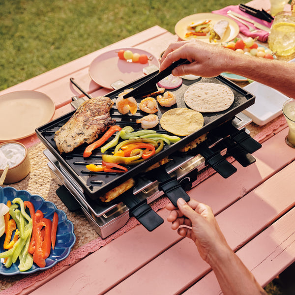 Verso Indoor / Outdoor Cast-Iron Raclette Party Grill