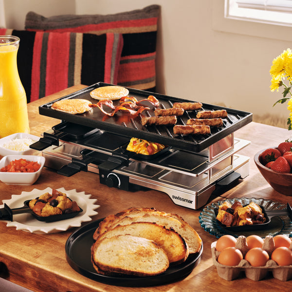 Verso Indoor / Outdoor Cast-Iron Raclette Party Grill