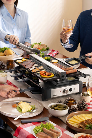 Venti 8 Person Raclette Grill with Smoke Extractor
