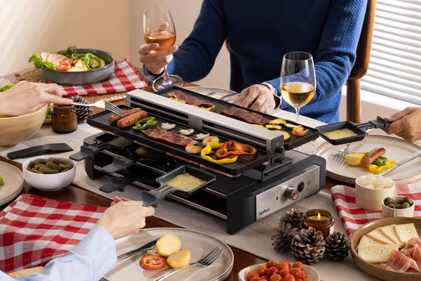 Venti 8 Person Raclette Grill with Smoke Extractor