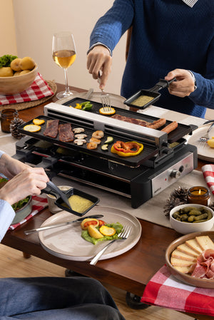 Venti 8 Person Raclette Grill with Smoke Extractor