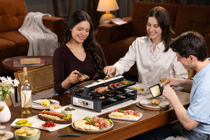 Venti 8 Person Raclette Grill with Smoke Extractor
