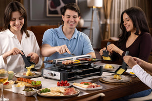 Venti 8 Person Raclette Grill with Smoke Extractor
