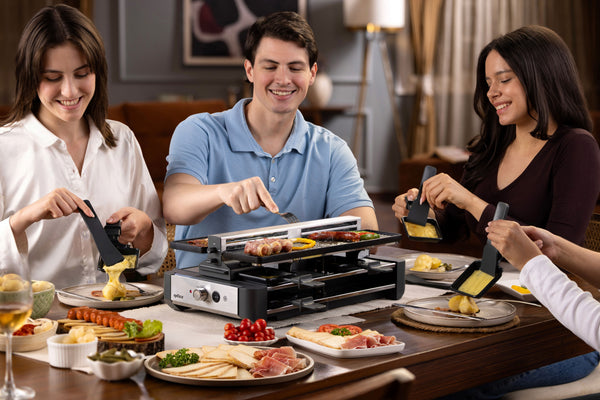 Venti 8 Person Raclette Grill with Smoke Extractor