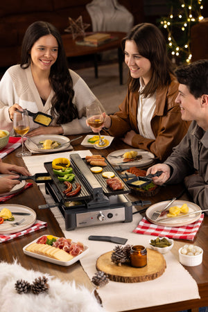 Venti 8 Person Raclette Grill with Smoke Extractor