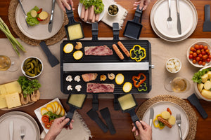 Venti 8 Person Raclette Grill with Smoke Extractor