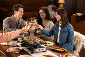 Venti 8 Person Raclette Grill with Smoke Extractor