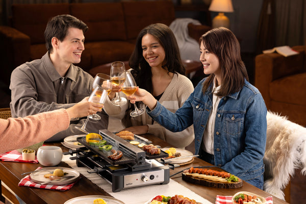 Venti 8 Person Raclette Grill with Smoke Extractor