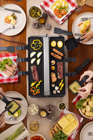 Venti 8 Person Raclette Grill with Smoke Extractor