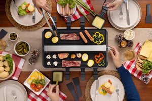 Venti 8 Person Raclette Grill with Smoke Extractor