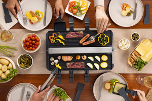 Venti 8 Person Raclette Grill with Smoke Extractor