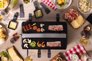 Venti 8 Person Raclette Grill with Smoke Extractor