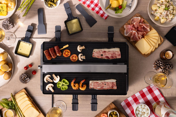 Venti 8 Person Raclette Grill with Smoke Extractor