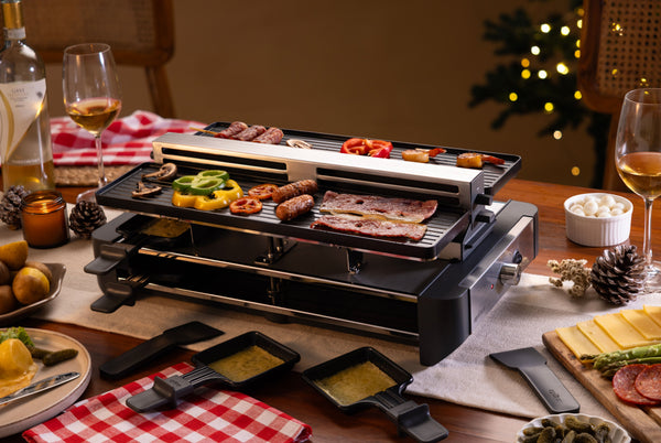 Venti 8 Person Raclette Grill with Smoke Extractor