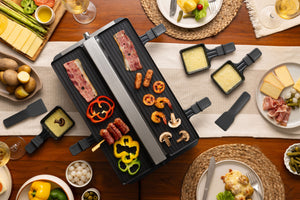 Venti 8 Person Raclette Grill with Smoke Extractor