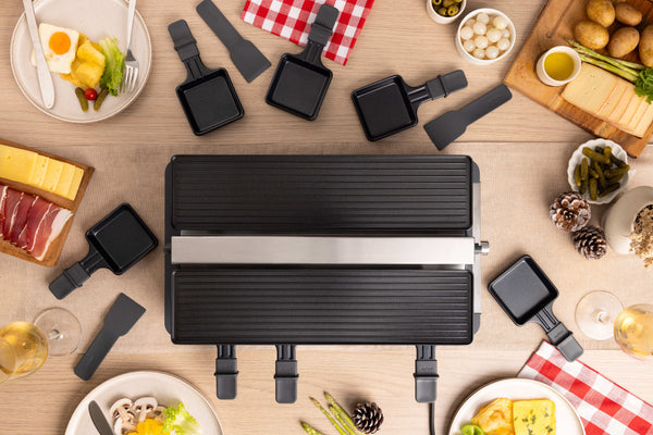 Venti 8 Person Raclette Grill with Smoke Extractor