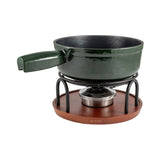 9-Piece Cast Iron Fondue Set | Green | TICINO | Swissmar