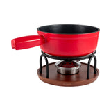 9-Piece Cast Iron Fondue Set | Red | TICINO | Swissmar