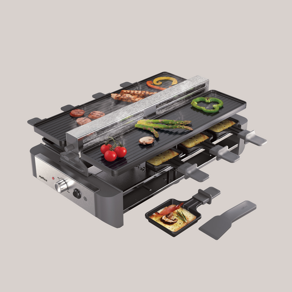 Venti 8 Person Raclette Grill with Smoke Extractor