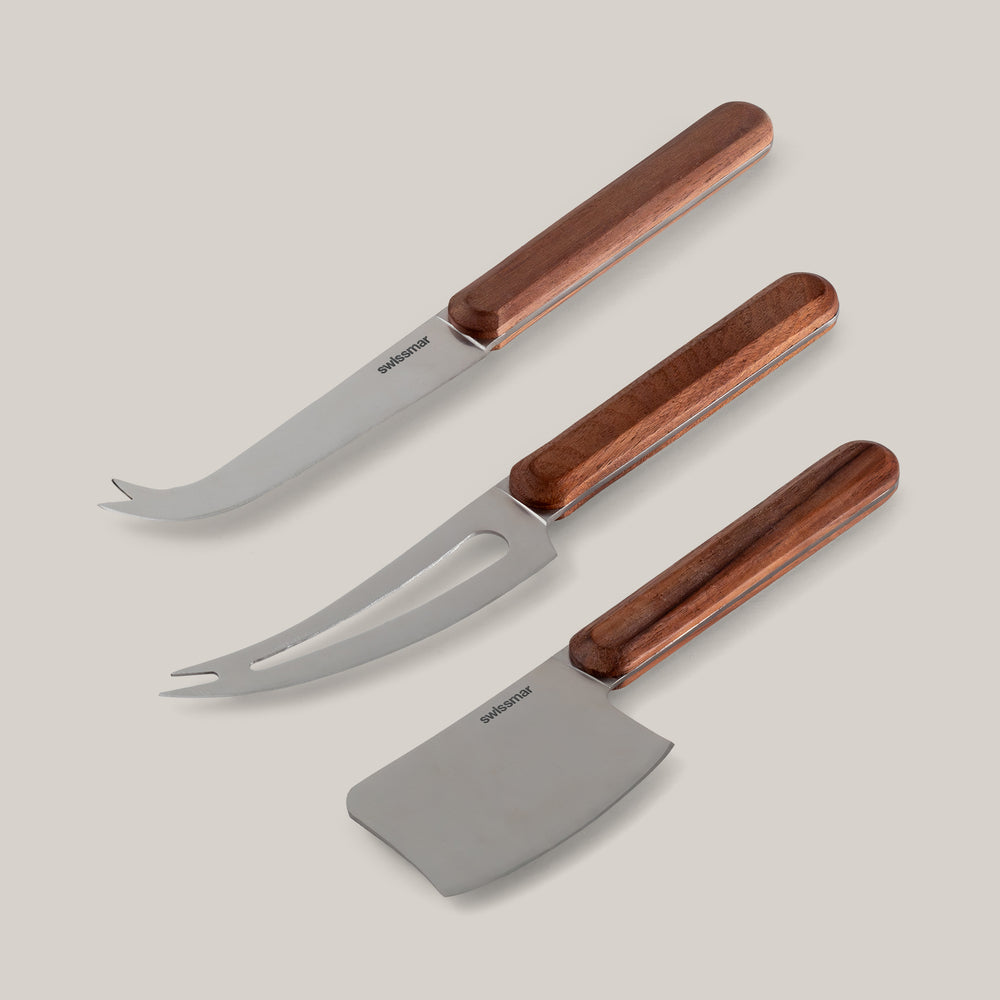Timber Walnut Wood Cheese Knife Set