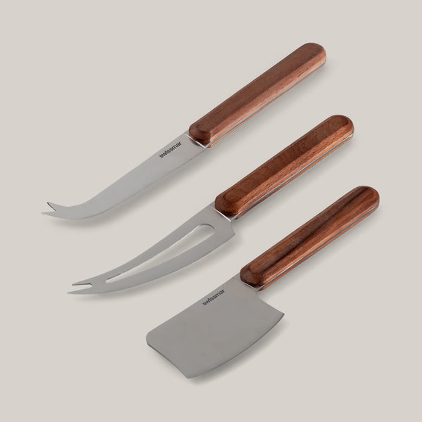 Timber Walnut Wood Cheese Knife Set