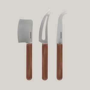 Timber Walnut Wood Cheese Knife Set