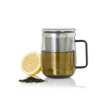 2-in-1 Tea Glass with Filter | Stainless Steel | AdHoc