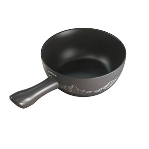 Chalet Ceramic Cheese Fondue Set, Beluga Grey