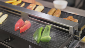 Appareil à raclette et grill d'extérieur/intérieur en fonte Verso
