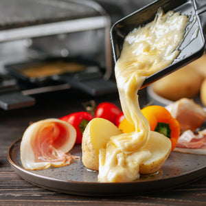 Classic Red Cast Aluminum Raclette Party Grill